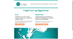 Desktop Screenshot of kurs.lingit.no